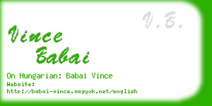 vince babai business card